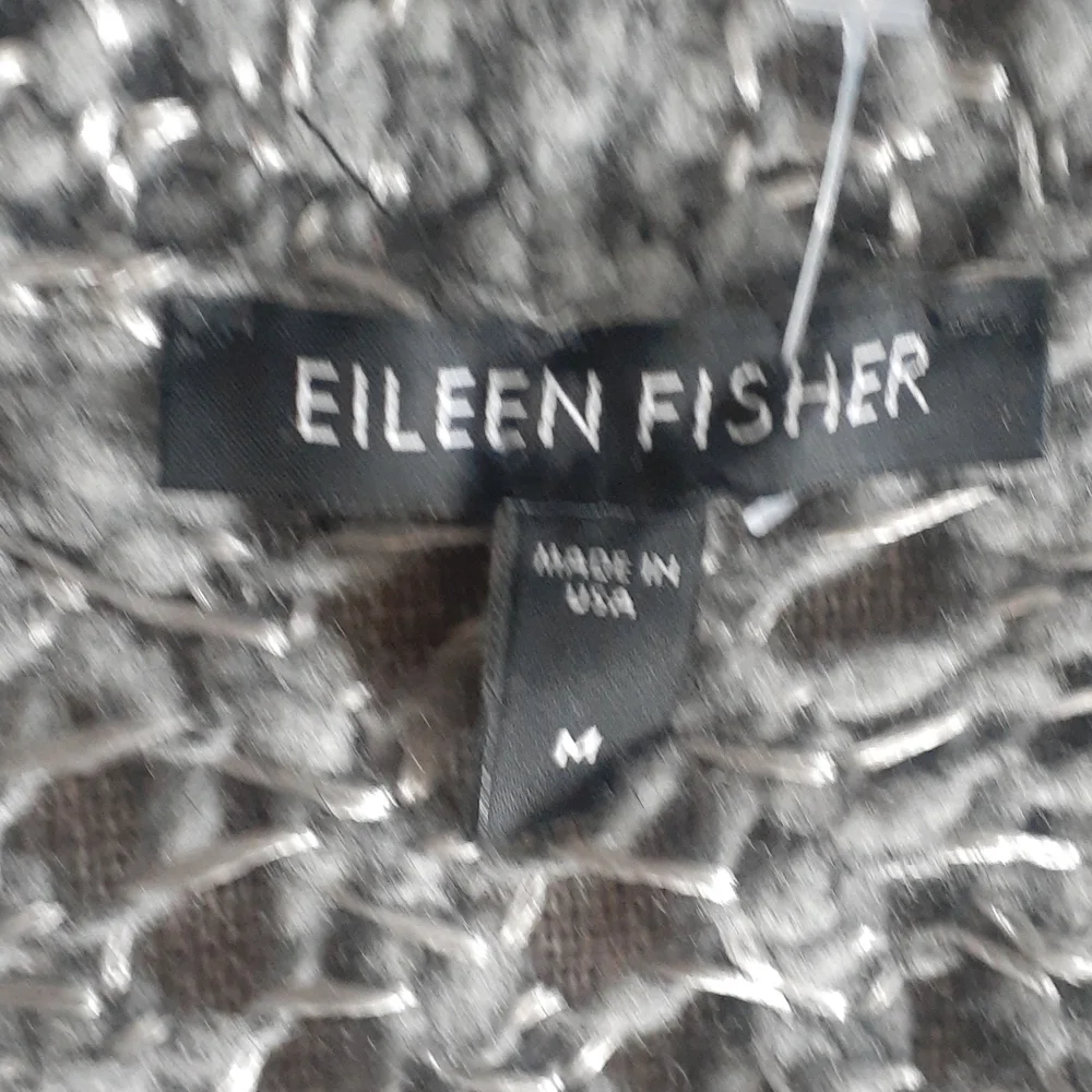 Eileen Fisher women's gray cardigan sweater size M - Picture 10 of 11